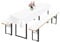 Lumaycens 2er-Pack Bierbankauflagen(gepolstert) und 1er-Pack Tischdecke Bierzeltgarnitur, 220 x 25 x 3cm XL Bierzeltgarnitur Auflage und 250 x 100cm Biertisch Tischdecke für Party(weiß, wasserdicht)
