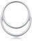 BodyBonita 16G Septum Piercing Klicker - 316L Edelstahl Nasenring für Frauen Männer Nasenpiercing Dangle Ohrringe Hoop Knorpel Conch Piercing Schmuck Tragus Daith Helix Silber 8 mm Crescent Layered