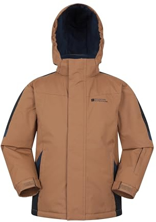 Mountain Warehouse Raptor Kids Ski Snowproof Jacket | Boys & Girls Comfy & Fleece Lined Winter Coat with Hood, Multi-Pockets & Adjustable Cuffs for Custom Fit, For Snowboarding