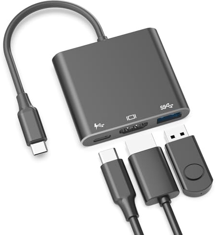 Battony USB C to HDTV Adapter with 4K@60Hz HDTV Output