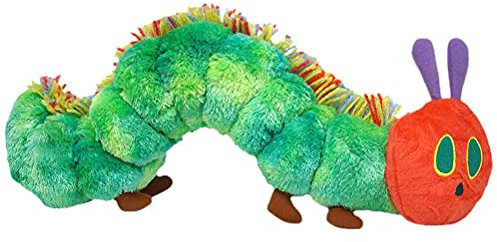 CaCaCook Raupe Nimmersatt Kuscheltier,Die kleine Raupe Nimmersatt Weiche Plüschraupe nach dem Kinderbuch Kuscheltier Puppe Baby Spielzeug für Und Mädchen Zum Fantasievollen Spielen (25CM)