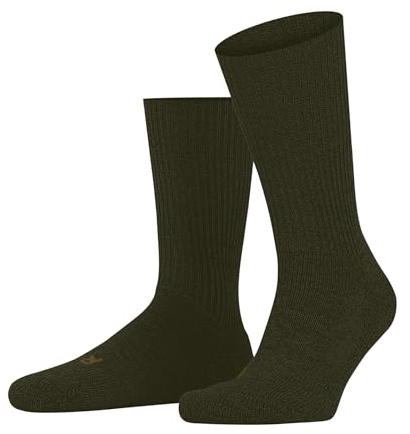 FALKE Unisex Walkie Ergo U So Wool Plain 1 Pair Socks, Green Artichoke 7436, 4-5