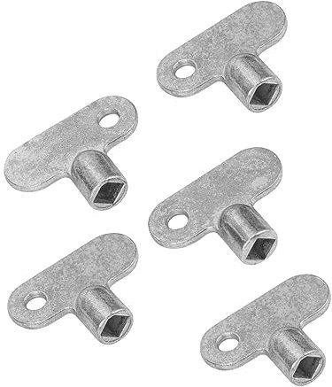 Gadpiparty 5stücke Teiliges Vierkant-steckschlüsseleinsätze Aus Poliertem Zinklegierungsmaterial Für Heizkörper-entlüftungsventile Wasserhahnventile Praktisches Kle