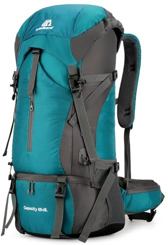 NTUOCAW 70L Wanderrucksack mit Regenschutz, großer Trekkingrucksack für Damen und Herren, wasserdicht, Camping-Rucksack, leicht, Rucksackreisen für Outdoor-Sport, Reisen, Wandern, Radfahren, Klettern