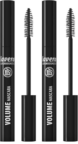 lavera Volume Mascara Wimperntusche - Natural & innovative Make up mit Bio Pflanzenwirkstoffe, 9ml (Packung mit 2)