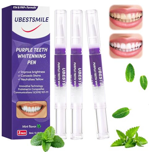 3 Penne Gel Sbiancante per Denti Bianchi,Penna Sbiancante Denti Professionale,per Denti Bianchi Senza Macchie,Sbiancamento Dentale,Sbiancanti Denti a Base di Gel,Rimuove Macchie e Tartaro