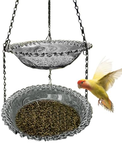 Cuenco Baño Pájaros Y Bebedero para Mascotas, Decoración Jardín