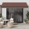 Brokky 3215704 Tenda Sole Retrattile Manuale 350x250 cm Marrone Tenda da Sole| Protezione Balcone | Tenda resistente per Esterno ai raggi U V