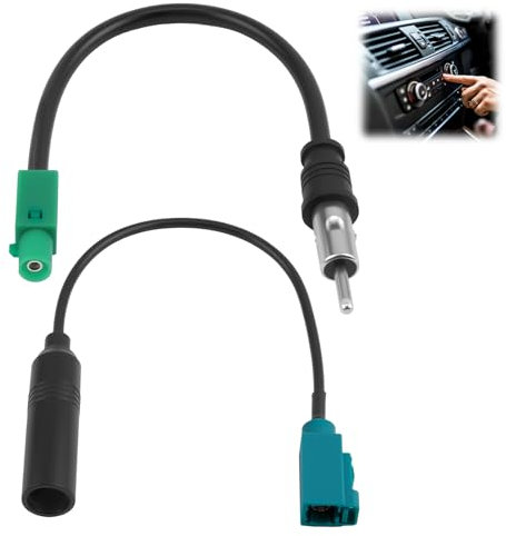 Adaptateur Antenne Autoradio 2 PCS, Cable Antenne Autoradio, avec Connecteur Mâle, Femelle Fakra Z à Fiche 15cm, Adaptateur Dab FM pour Autoradios, Antenne Voiture pour Récepteur CD Multimédia