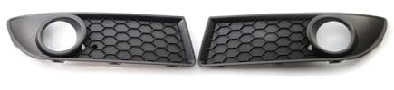 Facelift Grill Für VW Für Polo Für GTI 2006-2009 MK4 9N3 1 Paar Auto Frontstoßstange Unterer Nebelscheinwerfer Entlüftungsgrill Grillabdeckungsgehäuse ABS Schwarz Kühlergrill Passend(1 Pair Grill)
