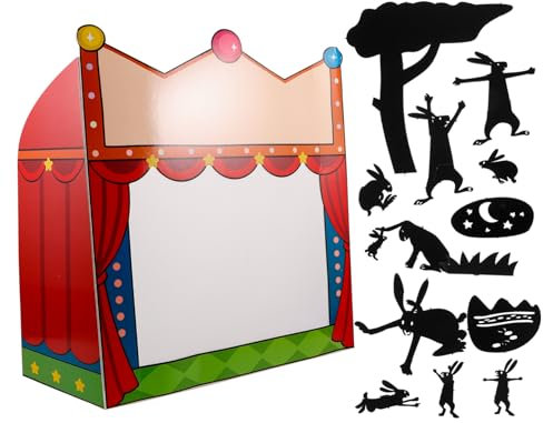 MILISTEN 1 Satz Lehrmittel Für Die Schattenbühne Zirkus-kulisse Roter Vorhang Hintergrund Karnevalsdekoration Puppentheater Holzspielzeug Kartenautomat Karnevalspartydekorationen Papier