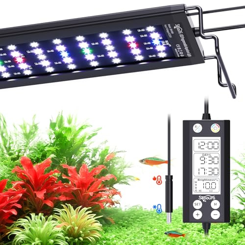 SEAOURA WRGB DIY Luz LED Acuario con Alarma Temperatura 60-75cm