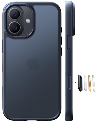 TORRAS Guardian für iPhone 17 Hülle mit Kameratastenschutz, 3,66m Zertifizierte Militärschutz Stoßfest Schutzhülle, 9H+ Kratzfest Transluzente Rückseite, Case für iPhone 17 Handyhülle Matt Schwarz