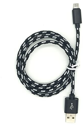 SEWACC Câble Micro USB Tressé en Nylon 1m pour Smartphones Et Chargeur Rapide 2a Compatible S7/ / 2 Noir