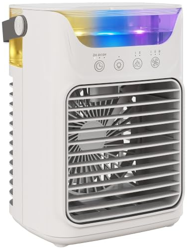 HOMCOM Portable Air Conditioner 4-in-1 Mini Air Cooler 3 Wind Speeds Grey