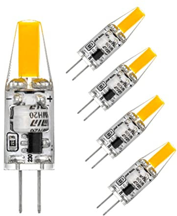 HRYSPN Bombilla g4 led 220v, 2W Equivalente a 20W Halógeno, Blanco Cálido 2700K 200LM (Pack de 5)