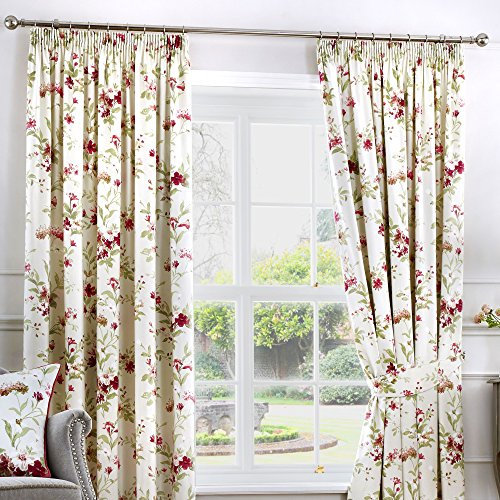 Fusion - Jeannie - Curtains, 117 x 137cm, Red