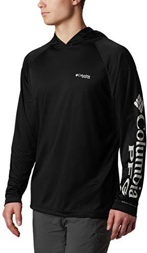 Columbia Terminal Tackle Herren-Kapuzenpullover, Schwarzes, graues Logo, 5X Hoch