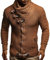 Leif Nelson Giacca Uomo in Maglia Cardigan Collo a Scialle LN-5 Cammello XXXXX-Large
