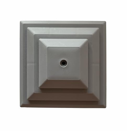 Linic Products UK Made, Pack of 5 Grey Plastic Fence Post Caps to fit a 4 (100mm) Fence Post, Rot Proof. (GT0048). Free UK Postage