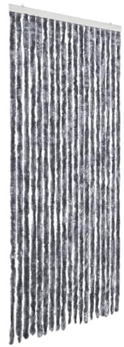 vidaXL Tenda Antimosche per Finestre e Porte Leggera Resistente all'Acqua Silenziosa Zanzariera Antiisetti 56x185 cm in Ciniglia Argento