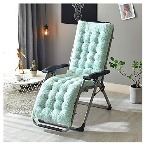 GELing Auflage für Deckchair Flair Liege-Stuhl Polster-Auflage mit Schaumflockenfüllung ，Hellblau,130X50X12cm