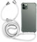 MyGadget Strap Case for Apple iPhone 11 Pro - Crossbody Phone Cover - TPU Silicone Case with Neck Holder - Cord Lanyard Carrier with Rope in White