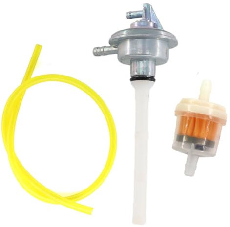 HURI Unterdruck Benzinhahn mit Benzinfilter Benzinschlauch für Peugeot Speedfight 1 AC LC 50, Speedfight 2 50 AC LC, Speedfight 1 100 & 2 100, Speedfight 2 50 S1B - LC 2001-2007