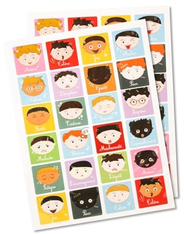 Ctop Aufkleber Emotionen Jungen 48 Stück Sticker Sticker Kinder Scrapbooking