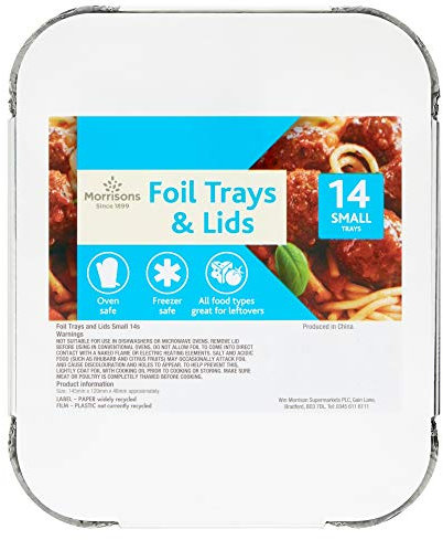 Morrisons Small Trays & Lids 14 Pack x 8