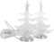 minkissy 2 pz Albero di Natale Forma Lampada Da Tavolo USB Powered Desktop Lampada Notte Luce Decor per Casa Vacanza Decorativa (Argento)