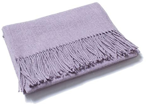 JYLJLL Grober Strickschal Schal Winter Einfarbig Wollschal Weibliches Paar Männliche Dame Monochrome Fransen Schal Schal Lavendel