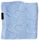 MiLeo Babydecke Junge himmelblau Stickdecke Boho Muschelmuster 80 x 100 cm Kuscheldecke für Ihr Baby Erstlingsdecke Spieldecke Puckdecke Geschenk zur Geburt Erstausstattung