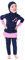 FYMNSI Kinder Baby Mädchen Muslimischen Badeanzug Modest Islamischen Ganzkörper Full Cover Langarm Top Hijab Hose Burkini Set Wassersport Surfen Outfit Bademode Schwimmanzug Marineblau 9-10 Jahre