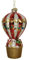 Kaemingk Christbaumschmuck Glas 16cm Weihnachtsmann im Heißluftballon Weihnachtskugeln bunt rot