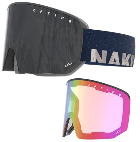 NAKED Optics The NOVA Skibrille für Männer und Frauen, Snowboardbrille, Schlechtwetter-Brille mit Wechselgläsern, für Brillenträger