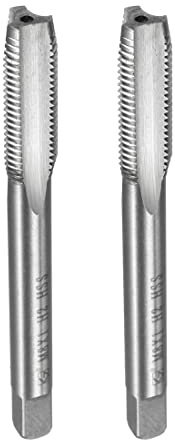 PATIKIL M8 x 1 Gewindebohrer, 2 Stück, H2-Schnellarbeitsstahl, 3 Schneiden, gerade, unbeschichtet, für Gewindeschneiden, Heimwerkerbedarf, mechanische Reparatur