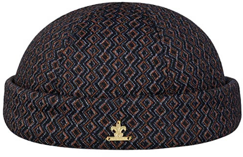 LIERYS Carniston Dockermütze Gold-Kollektion Made in Italy Herren Herbst/Winter Blau-Orange blau-orange S (54-55 cm)