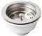 Stainless Steel Strainer Waste, 90Mm Stainless Steel Flange Sink Mini Basket Strainer Waste for Sink Opening 70-80Mm