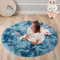VOFUSHON Teppich Rund Hochflor Teppich Wohnzimmer Teppich Langflor Teppiche für Wohnzimmer flauschig Shaggy Schlafzimmer Bettvorleger Outdoor Carpet(Ø 150 cm Rund,Navy blau)