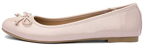 Lilley Viola Womens Nude Patent Ballerina - Size 3 UK - Pink