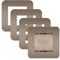 JJWNMLL 4 Pcs Light Switch Cover Plates,Light Switch Surround,Surround Single Light Switch Cover,Switch Sticker Cover,WallFor Home Wall Switch Decoration (Champagne, 8.6cm*8.6cm)