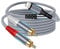 NCGGY 10.5ft White Braided Lightning to RCA 2-Male Aux Cable for iPhone/iPad Compatible with Car Stereo, Home Speaker, Power Amplifier, RCA Device