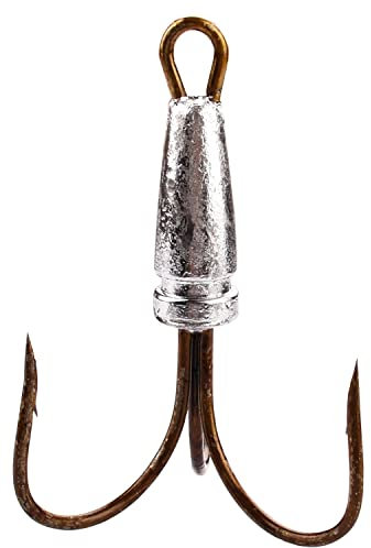 4 Pcs Snagging Hooks Snagging Weighted Treble Hooks （6/0, 8/0, 10/0, 12/0, 14/0,16/0） (16/0-4pcs)