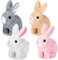 Aoriher 4 Stück Plüschtier 7 Zoll Kaninchen Stofftier Hase Haustier Spielzeug Plüsch Kaninchen Plüschtier Kuscheltier, 4 Stile (Langhaariges Kaninchen)
