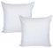JACK 2er Set Outdoor Kissenhülle Kissenbezug 50x50cm Wasserfest Sitzkissen Lounge Kissen Garten Stuhl Lotus Effekt, Farbe:Weiß