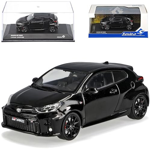 alles-meine.de GmbH T*o*y*o*t*a Yaris GR XP21 Schwarz Ab 2020 1/43 Solido Modell Auto mit individiuellem Wunschkennzeichen