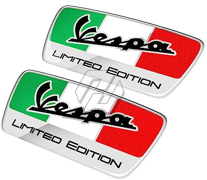 QISUO Adesivo 3D Resina Scooter Vespa GTS 250 300 300ie Sprint Primavera 50 125 150 Italy Edizione Limitata Decalcomanie