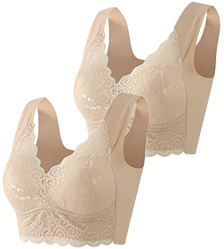 AMDOLE Angebote des Tages Heute BH Push Up Ohne Bügel Stuetz Geradehalter BH BH Vorderverschluss Große Größen Bügel Comfort BH Mit Haltungskorrektur Comfy BH Erfahrungen BH Frauen Ohne Buegel
