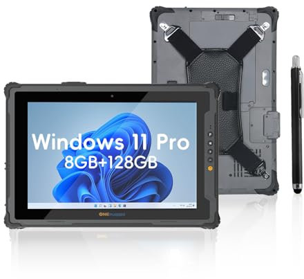 ONERugged Rugged Tablet M20J, 12,2 pollici, Windows 11 Pro, tablet robusto, 8 GB + 128 GB, Intel N5105, 6300 mAh + 860 mAh, batterie doppie IP65, impermeabile, 4G LTE per lavori di costruzione